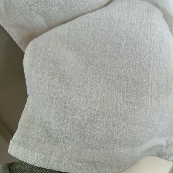 J. Crew White Smocked Yoke Peasant Blouse - Picture 4 of 4